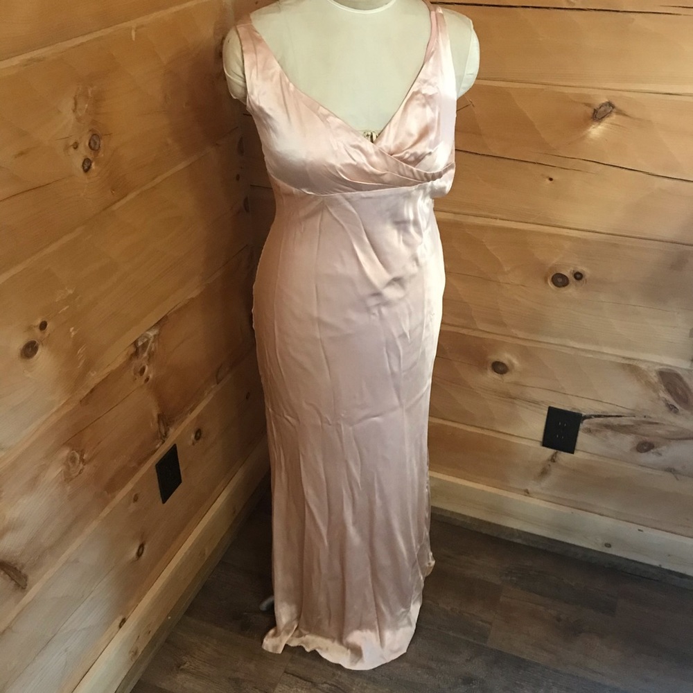 Elegant Light Pink Silk Formal Dress
